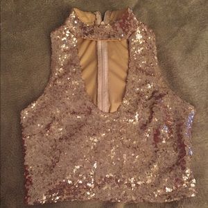 Fashion nova sequin crop top